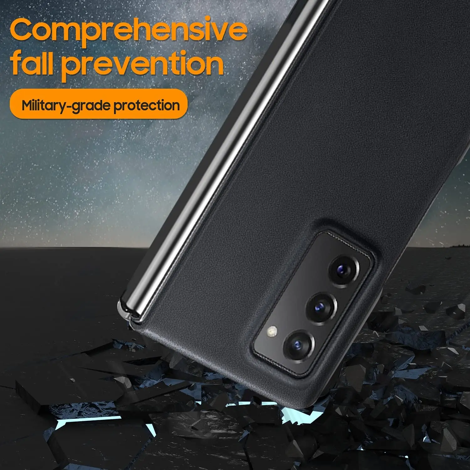 Funda Ultra delgada de cuero genuino para Samsung Galaxy Z Fold 2 5G, cubierta protectora completa para Galaxy Z Fold 2 2020 TB, edici&oacute;n limitada-4