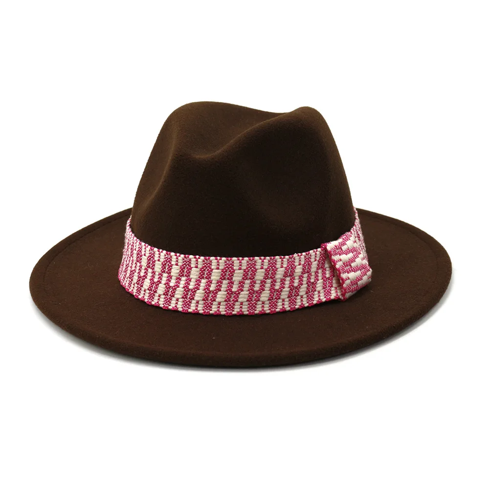 

ZLD Winter fashion men national style hat flat brim big jazz hats retro ladies popular cap casual caps women fall fedoras hat