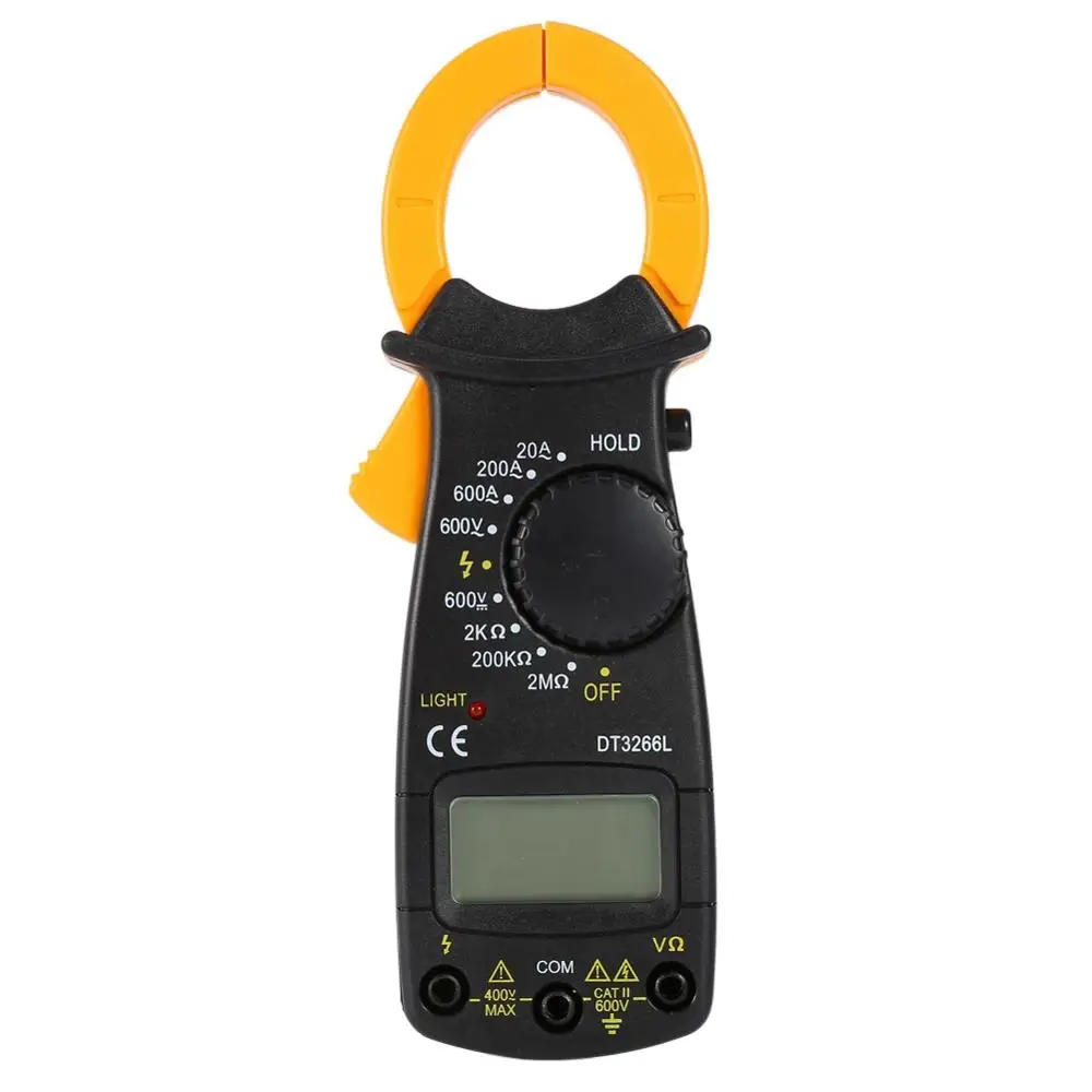 Mini Digital Multimeter Amper Clamp Meter AC/DC 600V Current Pincers Voltage Capacitor Resistance Tester with Test Leads Tools |