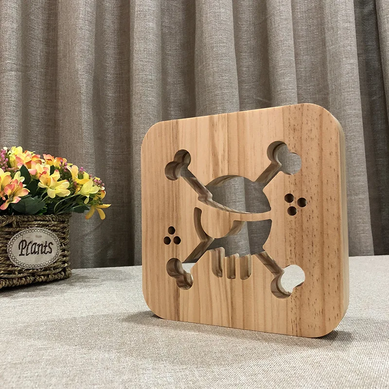 Светодиодная Ночная лампа украшение 3d деревянный ночной Светильник с usb портом
