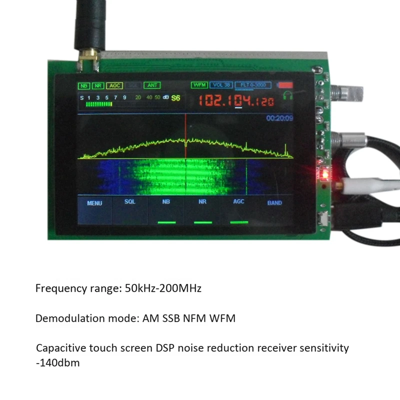 50K-200MHz Malachite SDR радио DSP Malahit HAM приемопередатчик приемник 3 5 дюймов LCD | Электроника