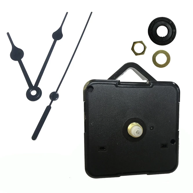 

10sets 3 years warranty Silent mute DIY Black Hands Quartz Wall Clock Movement Mechanism 13mm shaft Replacement Parts Kit