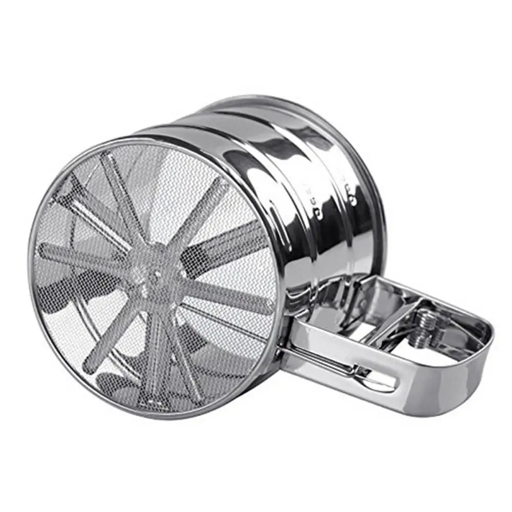 80%HOTStainless Steel Powder Flour Sieve Cup Mesh Strainer Baking Kitchen Gadget Tool | Дом и сад