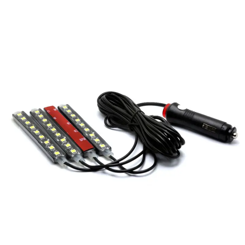 4 шт./компл. автомобильная зарядка RGB Светодиодные полосы света светодиодные