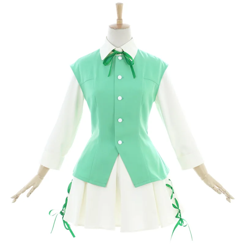 Sakura Косплэй CARDCAPTOR SAKURA зеленый костюм комплект включает верхнее платье