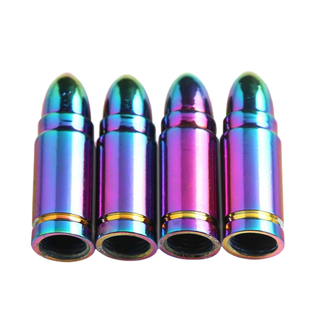 

4 шт. стильные цветные алюминиевые металлические длинные колпачки для колес/шин