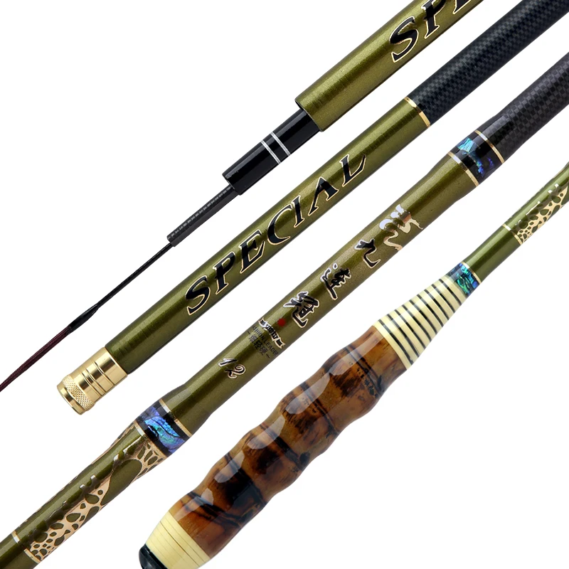 2.7m-6.3m Taiwan Fishing Rod Super Light Super Hard Bamboo Fishing Pole 28 Tune Power Fishing Cane Fishing Pole Stick Olta Pesca