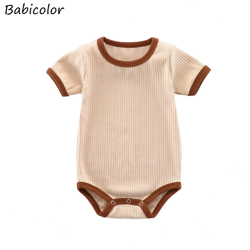 

Комбинезон для маленьких мальчиков и девочек; Боди с короткими рукавами для младенцев; Унисекс; Комбинезон для новорожденных; Однотонный хл...