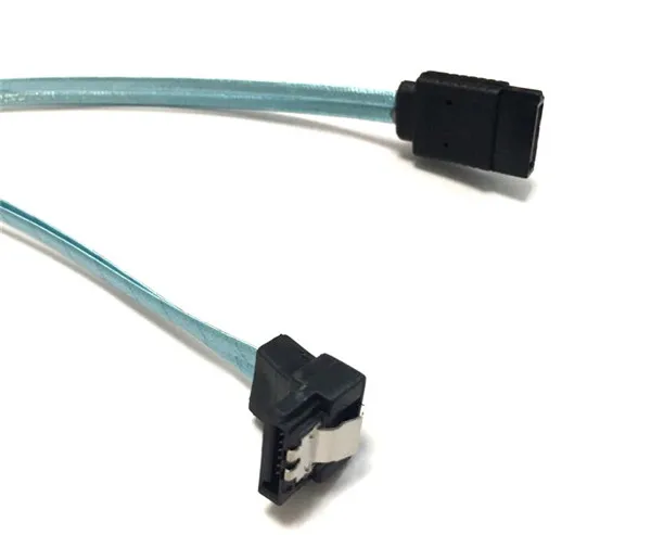 Bestellen 100PCS SATA 3 Kabel 90 Grad Winkel SATA III Kabel 6 GB/s Daten SATA 3,0 Kabel Für SDD HDD Blau 40CM