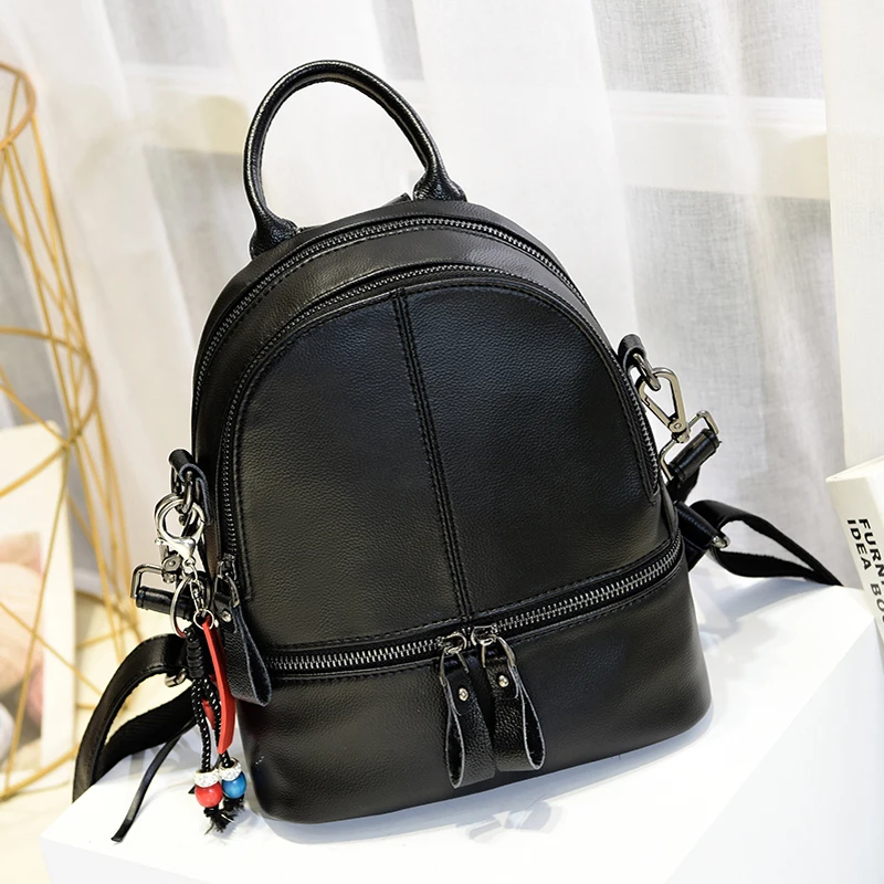 Кожаный мини рюкзак 2019 новый тренд Модный женский студенческий уличный Ins Super Fire