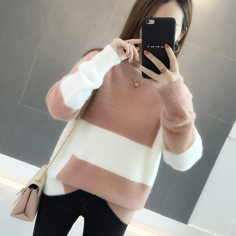 Женский бархатный свитер с капюшоном свободный элегантный имитацией воды в