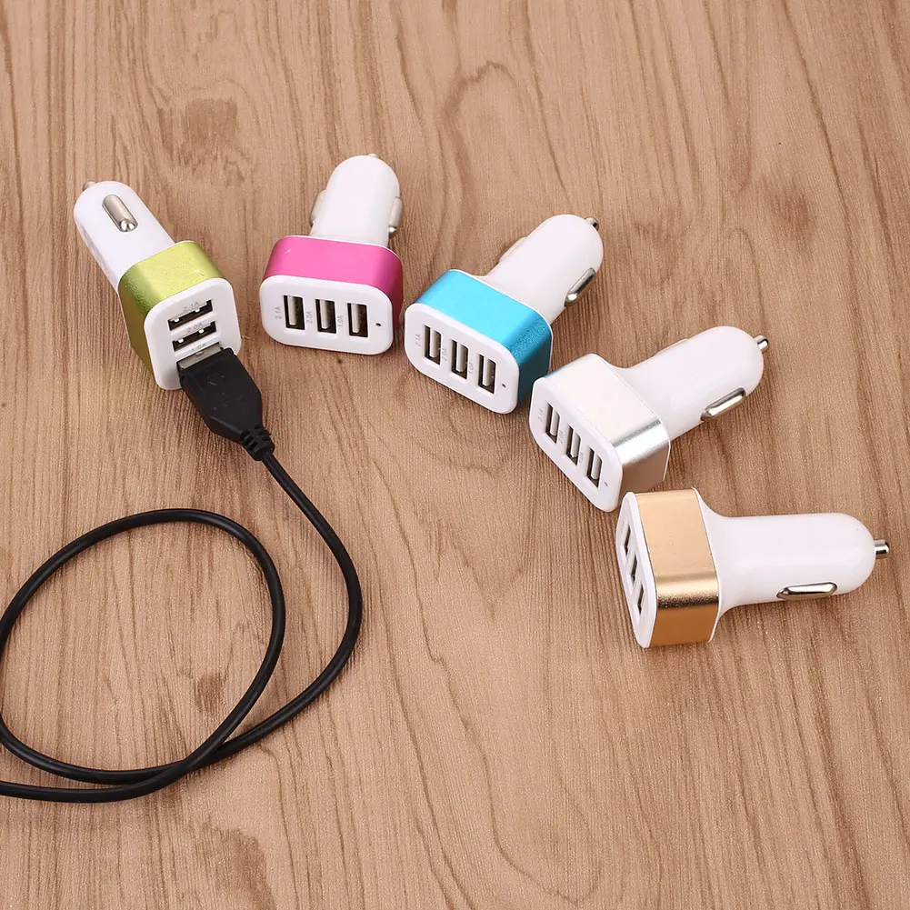 Автомобильное зарядное устройство для прикуривателя с двумя портами USB и 3