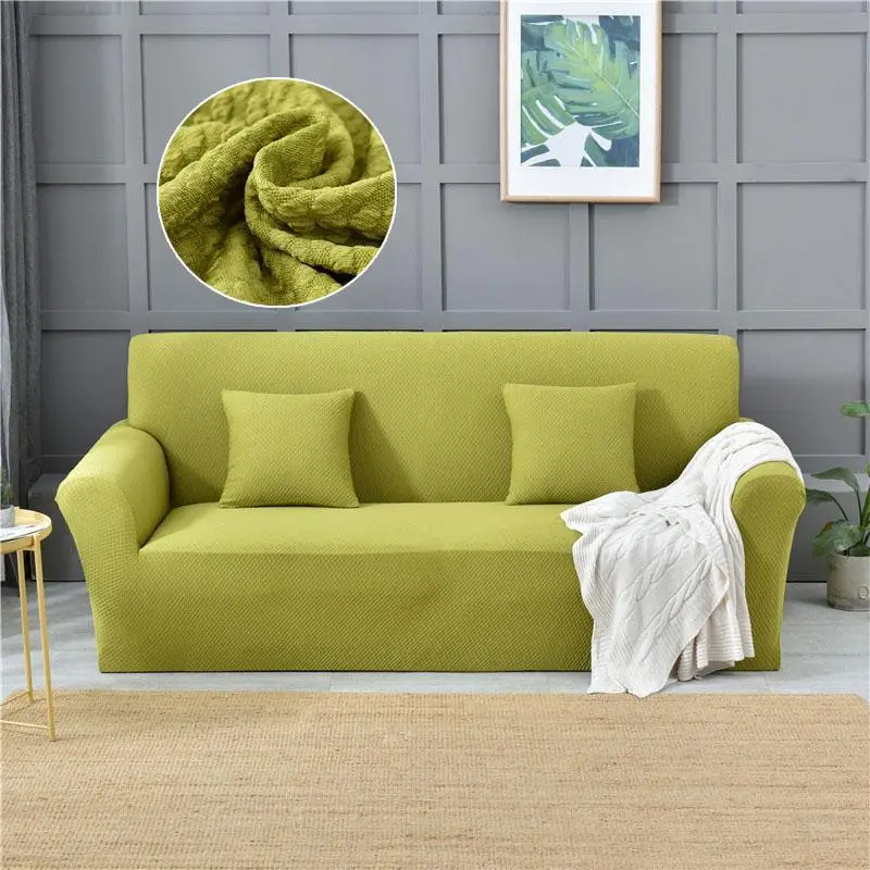 Чехол для дивана однотонный флисовый эластичное покрытие гостиной 40 полюсов