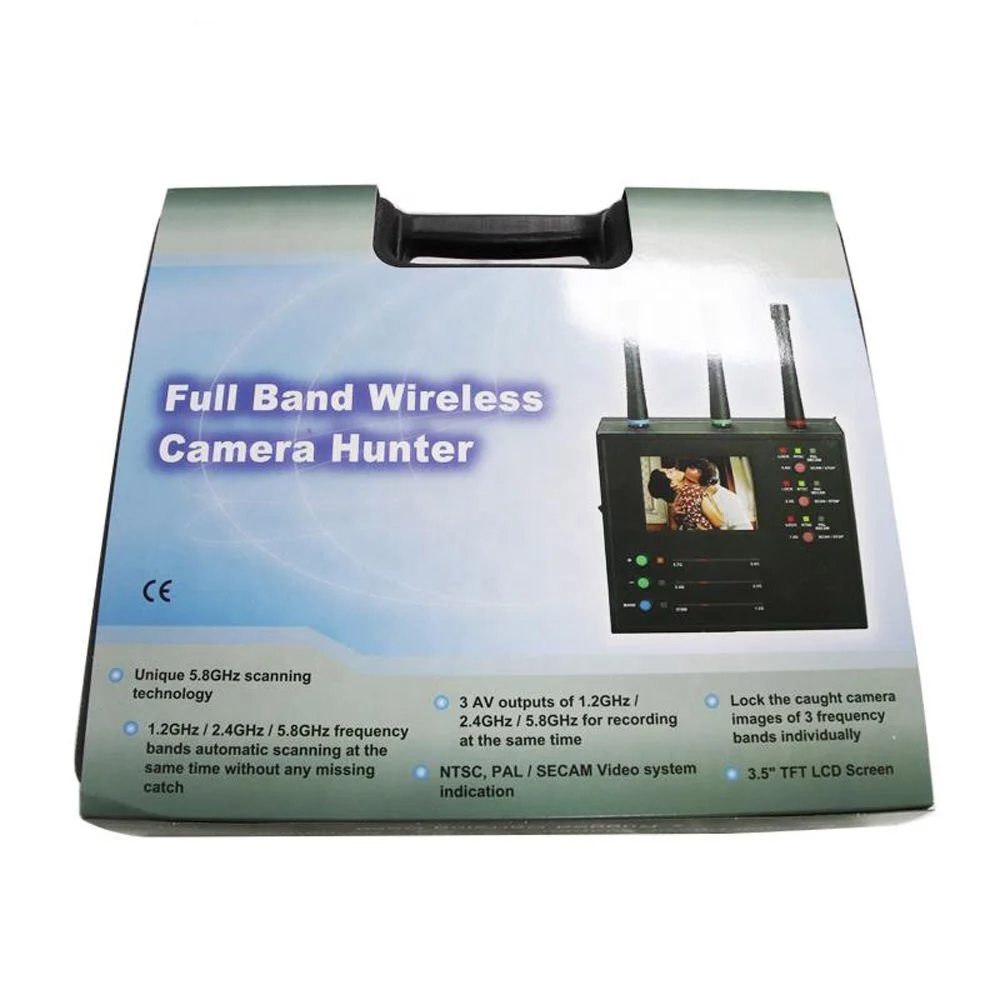 

Best WiFi Camera Spy Hunter 1.2G 2.4G 5.8G Monitor Display Auto Scanning Wireless Anti RF Bug Spy Detector