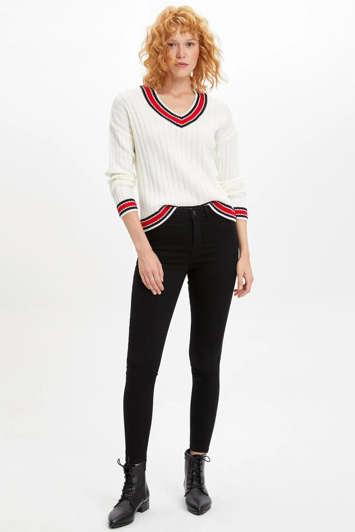 Дежурный осенний Женский трикотажный свитер джемпер пуловер теплая