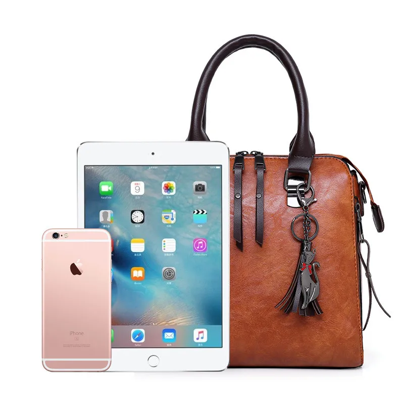 

Hot Selling Fashion Casual Picture Bag function Tassel Pendant Lady Tote Bags Retro Multi Piece Set High Quality Women Bag