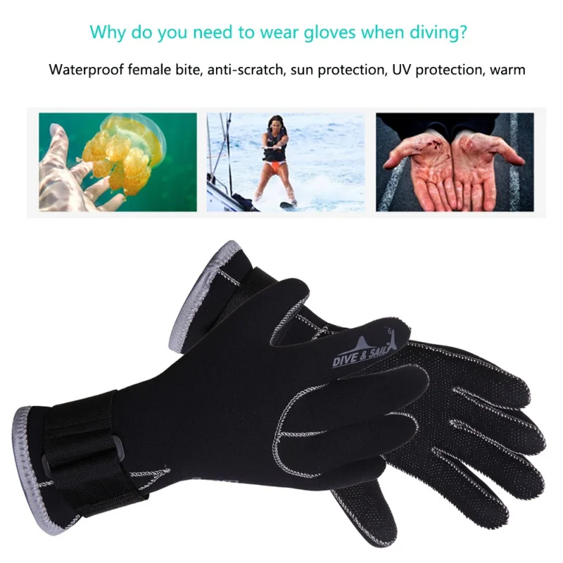 

Snorkeling Equipment 3MM Neoprene Scuba Dive Gloves Swim Gloves Anti Scratch Keep Warm Wetsuit Swim Spearfishing S-XL 2019