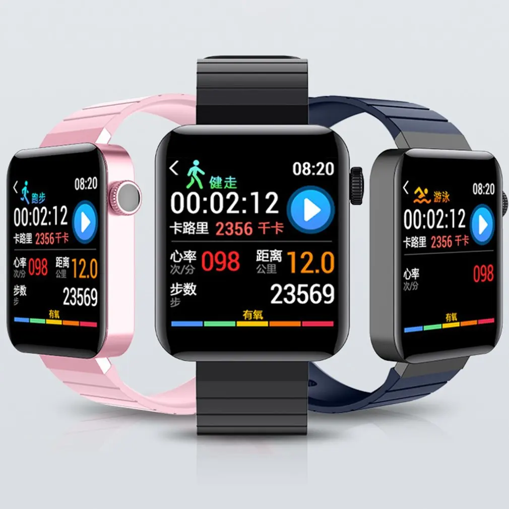 Смарт-часы для мужчин и женщин 1 4 дюйма полный сенсорный экран фитнес-трекер