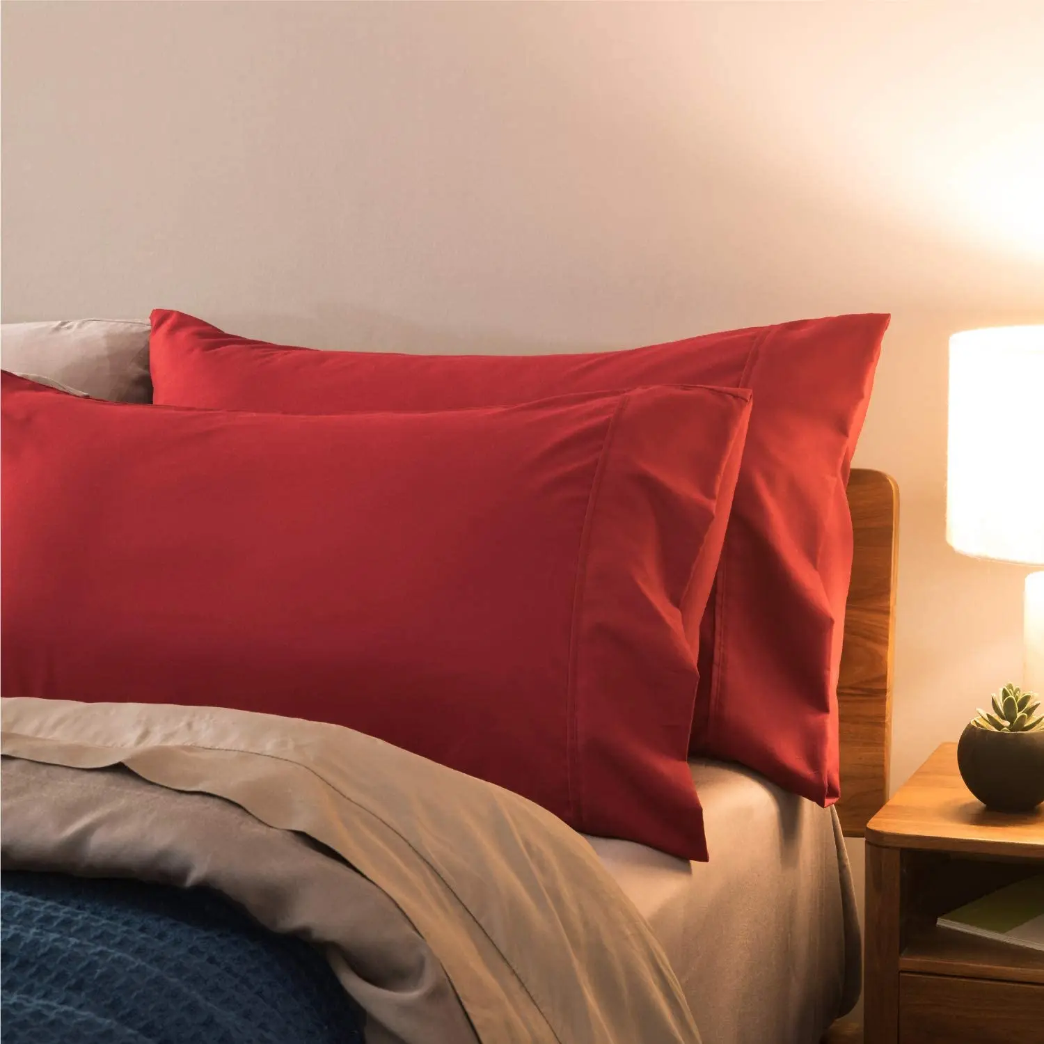 100% королевская стандартная атласная шелковая наволочка для подушки из