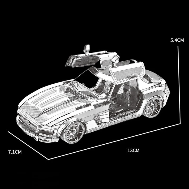 

3D Metal Puzzle Toys Alloy Butterfly Sports Car Collection 1:35 DIY Assembly Model Adult Teenagers Ornaments Color Shape Gift