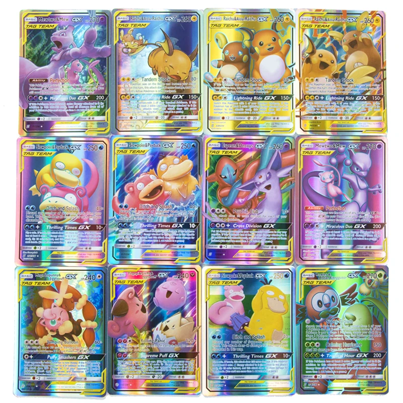 

New Pokemon Card GX Tag Team No Repeat Card Vmax EX Mega Shining Game Battle Carte Trading Collection Cards English Version