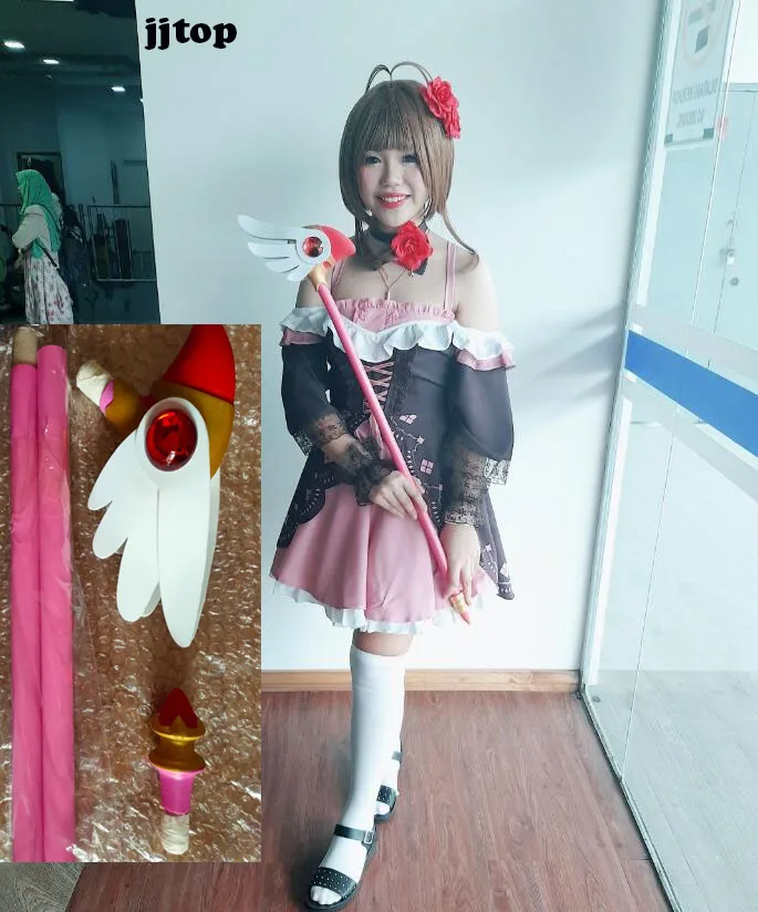 Волшебная карта девочка Сакура голова птицы картон волшебная палочка высокое