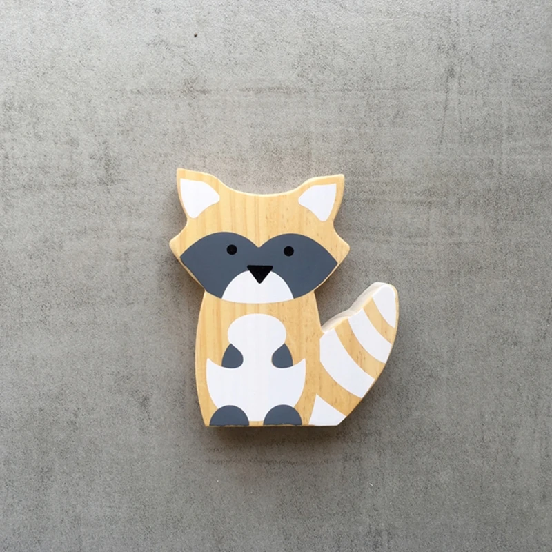 

Cute Cartoon Wooden Animal Desktop Ornaments Wood Home Desk Miniature Craft Work