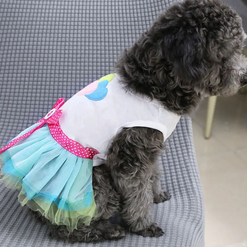 

Pet Cat Clothes for Small Dogs Dresse Sweety Princess Dress Spring Summer Skirt Chihuahua Pug Yorkie Clothing Puppy Pet Supplies