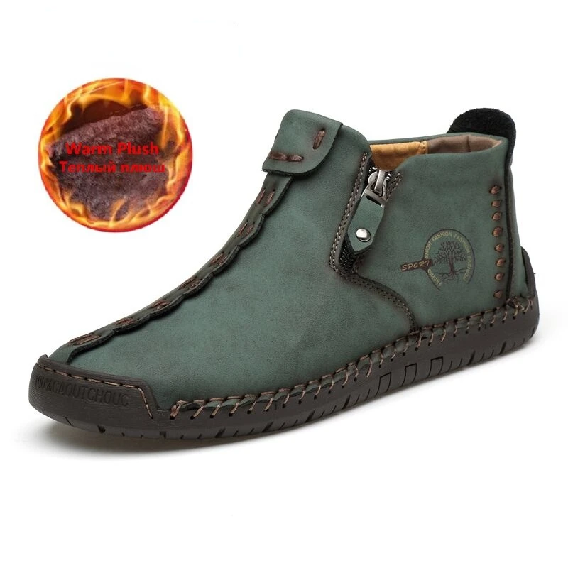 

Мужские кожаные ботильоны ручной работы, классические мужские мотоциклетные ботинки в западном стиле, уличная рабочая обувь, размеры 38-48