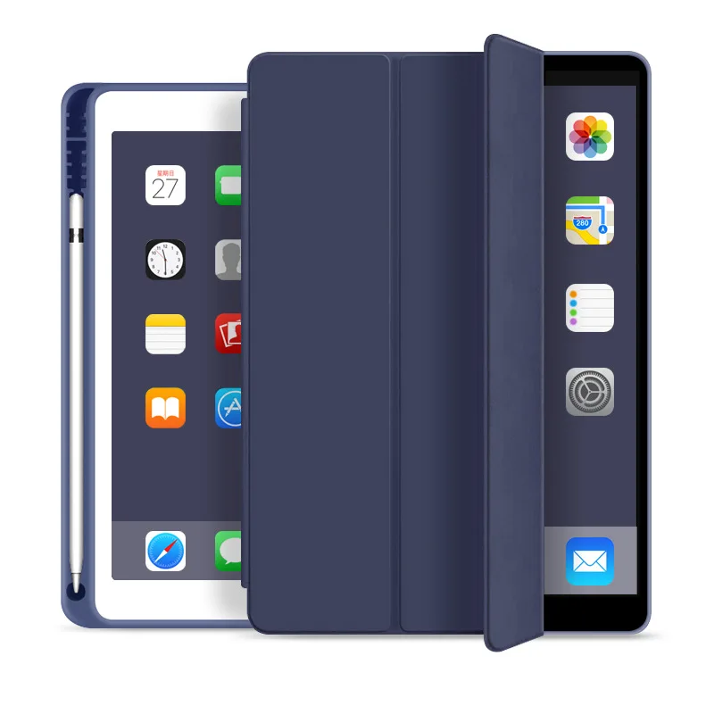 

With Pencil Holder For iPad AIR 3 10.5 Pro 11 2020 Air 4 10.9 2018 9.7 6th 7th 8th Generation Case 10.2 2019 Mini 5 Funda Capa