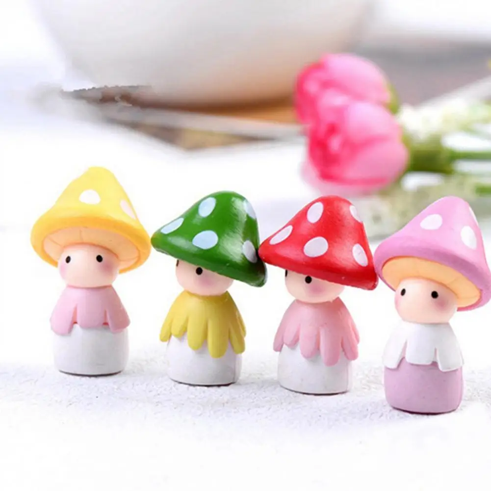 

Mushroom Figurine Cute Handmade Resin Home Mushroom Figurine for Garden