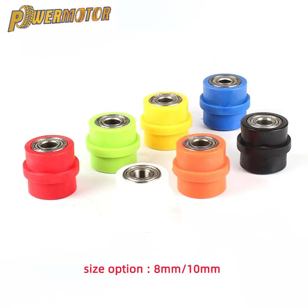 

8mm 10mm Concave Drive Chain Metal Plastic Pulley Roller Slider Tensioner Wheel Guide For Pit Dirt Street Bike Bicycle Cycling