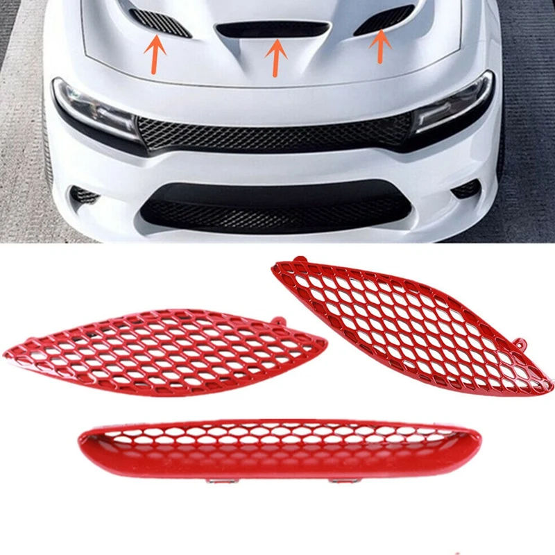 Передняя решетка для капота автомобиля решетки радиатора красная отделка Dodge