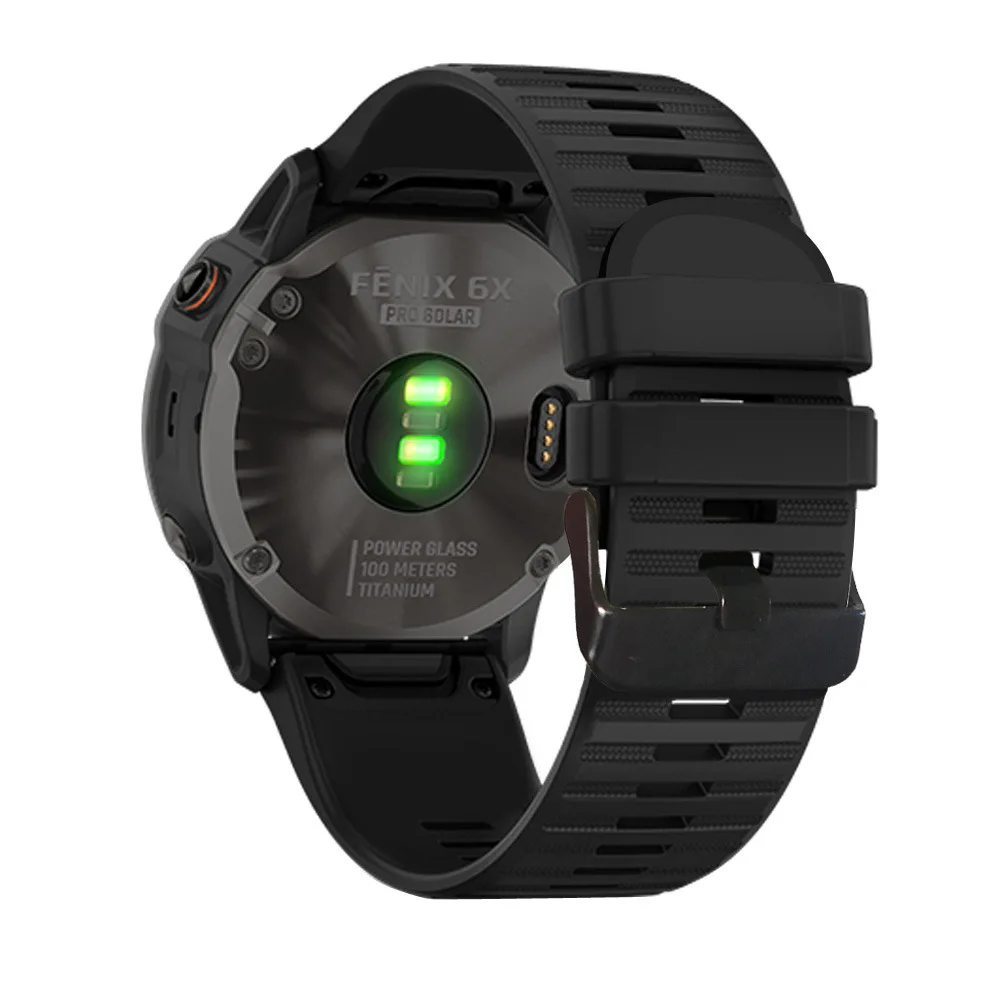 

26mm Quick Release Silicone Straps For Garmin fenix 5X fenix 6X Fenix3 HR Smart Bands Replacement Watchband