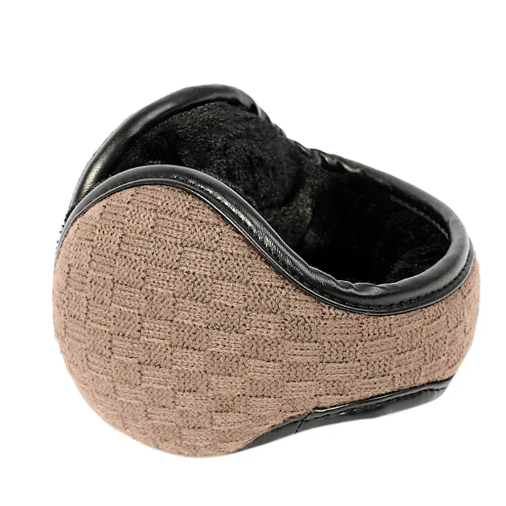 Женские теплые вязаные наушники зимние наушники-вкладыши с плюшевой подкладкой #