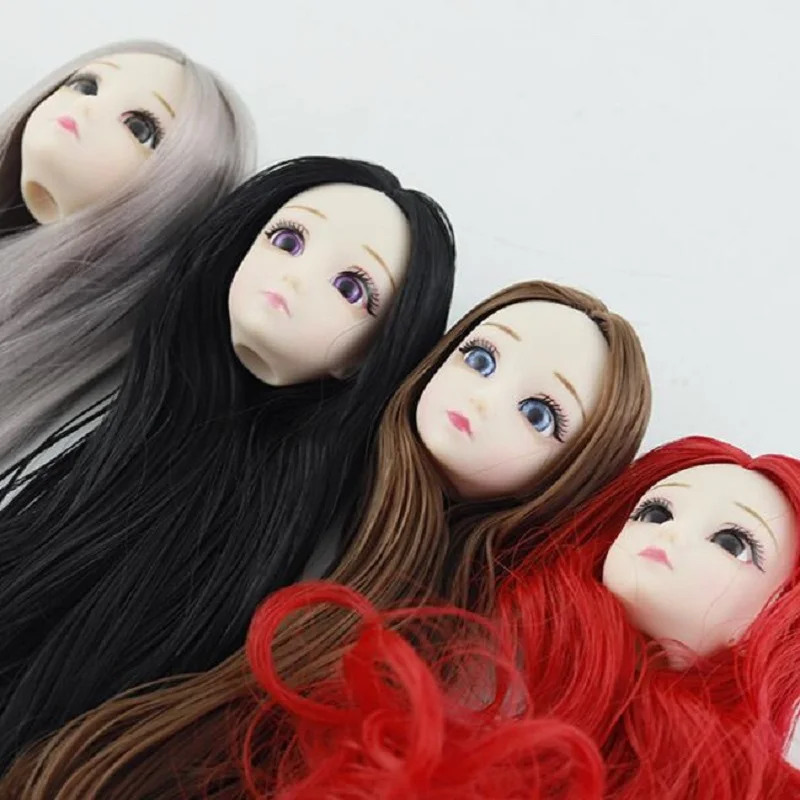 Длинные волосы голова для 30 см 1/6 BJD кукла 21 подвижная шарнирная 3D глаза Bjd куклы