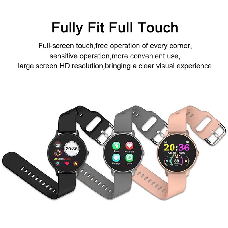 

2020 New fashion Fitness smart watch sports Waterproof For iPhone/Android smartwatch men women Heart rate Blood pressure tracker