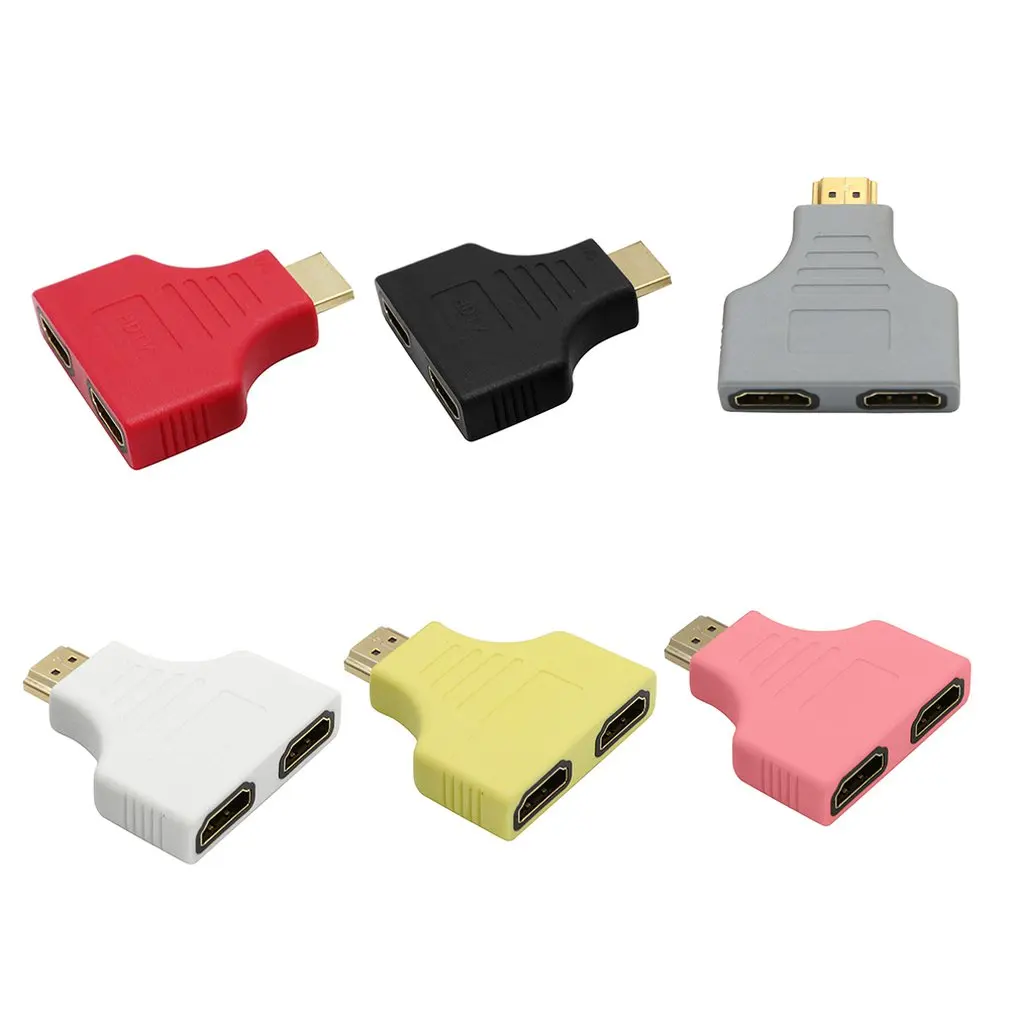Красочные 1080P HDMI порты папа к 2 Женский 1 в Out сплиттер адаптер конвертер для