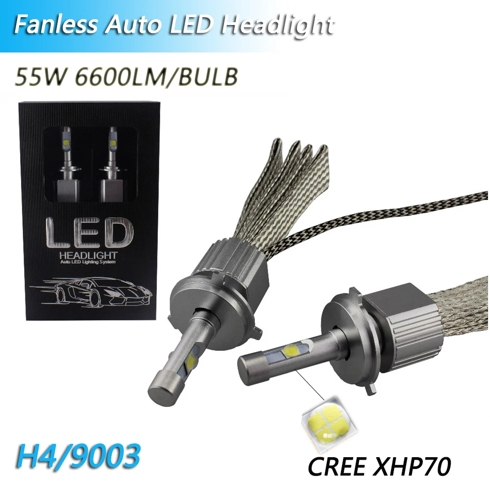 Набор авто комплект xhp70 фар для H4 H7 H11 110 Вт 13200lm ФАРИ светодиодный Canbus EMC CreeXHP70 чип H1