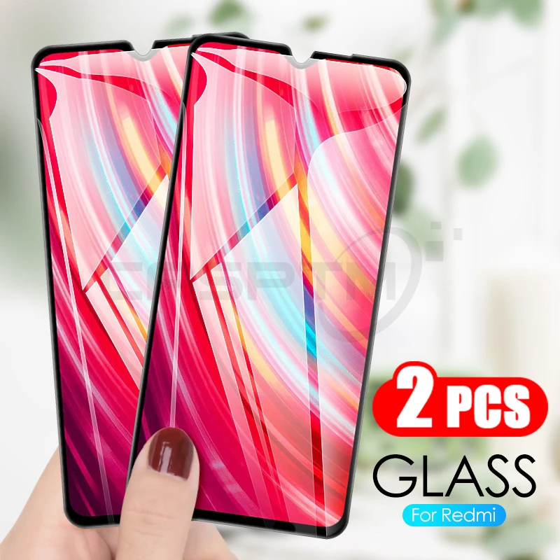 Фото 2 шт. защитное закаленное стекло для экрана Xiaomi Redmi Note 8 7 Pro полное клеевое K20 8A 7A 2 шт. защитное закаленное стекло для экрана Xiaomi Redmi Note 8 7 Pro полное клеевое K20 8A 7A