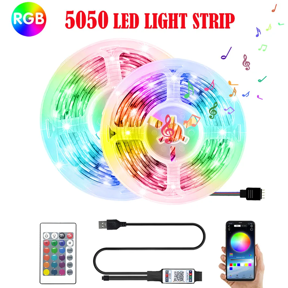 Bluetooth 5050 светодиодный полоски светильник RGB инфракрасный пульт дистанционного