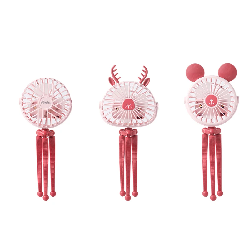 

1pc Mini Handheld Fan 3 Speed Portable Clip On Stroller Fan Battery Operated Personal Desk Fan With Flexible Tripod Wholesale