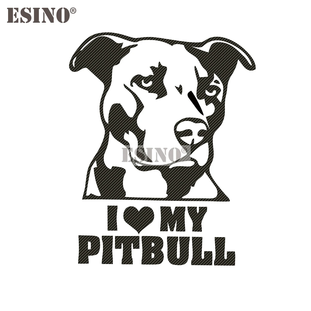 Автомобильный Стайлинг забавная наклейка I Love My Pitbull автомобильная мультяшная