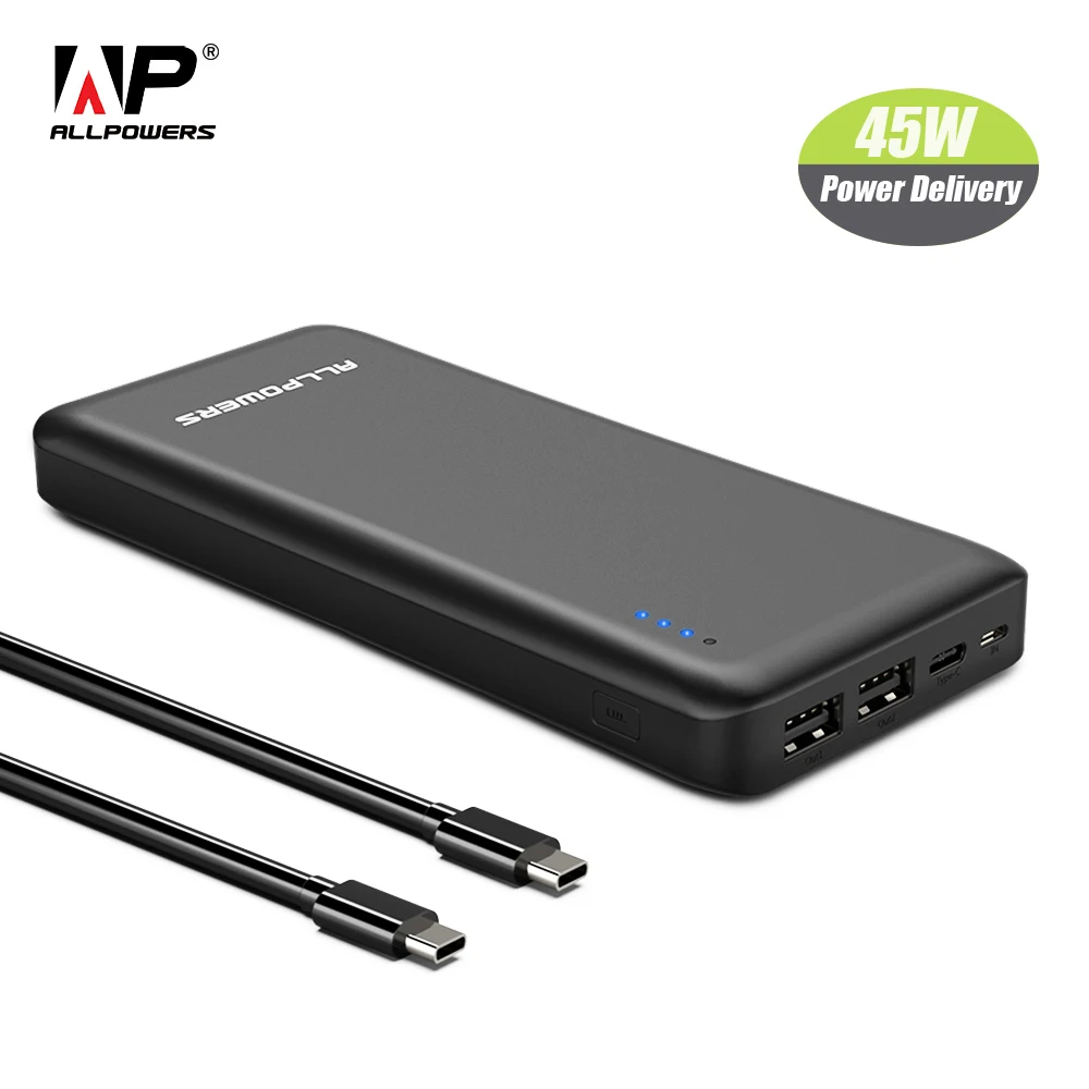 Портативное зарядное устройство ALLPOWERS 45 Вт 26800 мАч для iphone 11 MacBook Huawei Xiaomi Nintendo Switch и