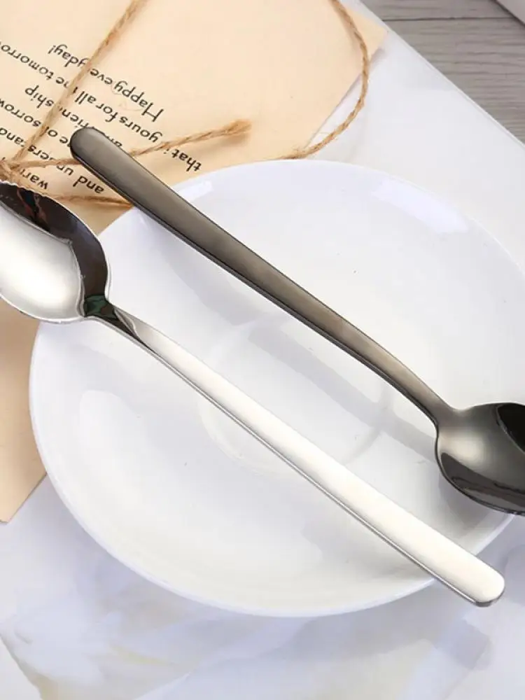 Красочные Нержавеющая сталь кофейная чайная ложка перемешивание для мороженого