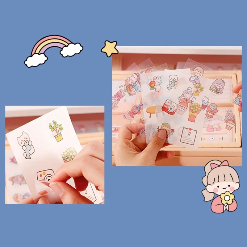 

Cartoon Japanese Paper Stickers Washi Tape Scrapbook Memo Label Schedule Planner H9EB