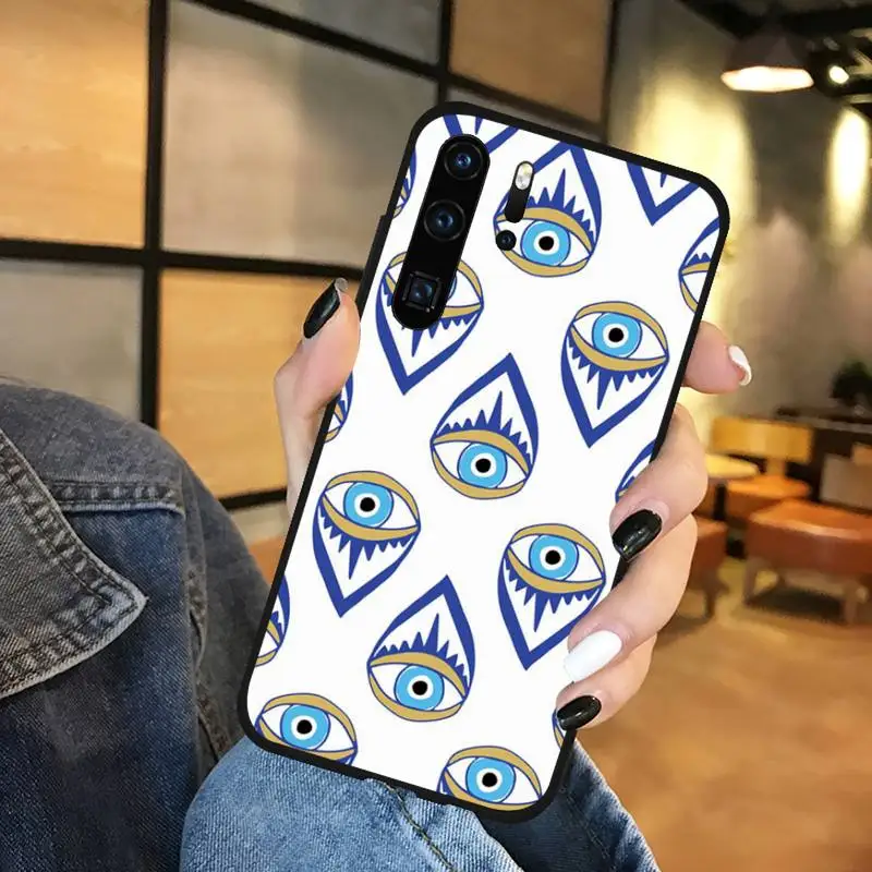 

Evil eye Phone Case black For Huawei honor Mate mate P 10 9X 10i 20 30 40 y7 lite pro p smart 2019