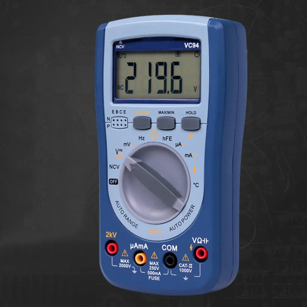 Цифровой мультиметр DC/AC напряжение тока T-RMS Авто Диапазон