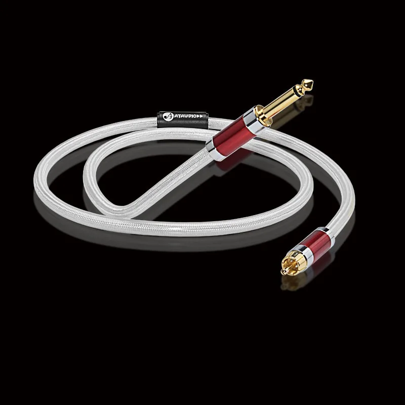 

Hi-Fi Copper and Silver-plated Dual 6.5mm to Dual RCA Cable 7N Copper