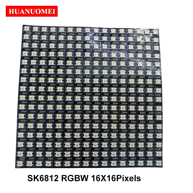 Фото 5 В SK6812 RGBW светодиодная панель 8x8 8x32 16x16 пикселей лампа цифровой гибкий программируемый индивидуально адресуемый полноцветный экран №1